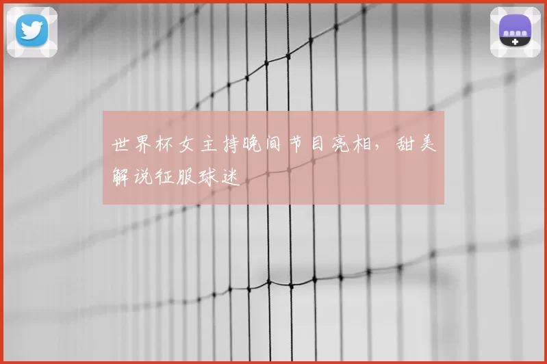 世界杯女主持晚间节目亮相，甜美解说征服球迷
